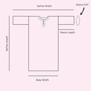 Zavia Kaftan Tunic Loose Pants Set - Clearance - Khaki - Size M