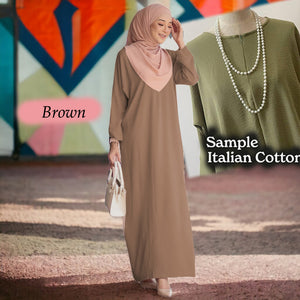 Vardah Italian Crumple Cotton Jubah A