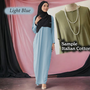 Vardah Italian Crumple Cotton Jubah A