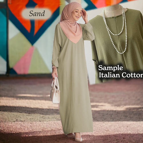 Vardah Italian Crumple Cotton Jubah B