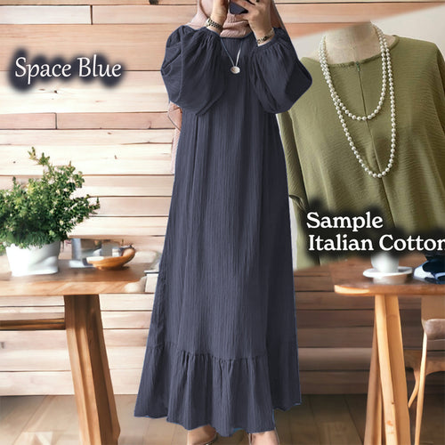 Henna Cotton Tunic Jumbo - Clearance - Space Blue - Size 2XL