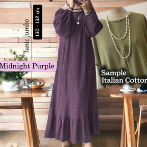 Henna Cotton Tunic Jumbo - Clearance - Midnight Purple - Size 2XL