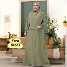 Letter Tunic Jumbo B (Loose Sleeve) - No Tudung - Clearance -Fern Green - Size XL