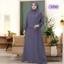 Letter Tunic Jumbo B (Loose Sleeve) - No Tudung - Clearance - Lilac - Size 10XL