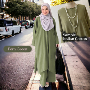 Ena Cotton Set  - Clearance - Fern Green - Size 3XL