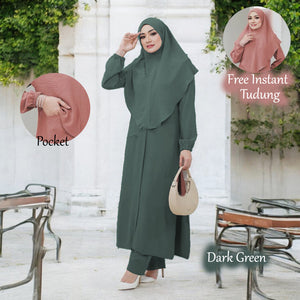 Wajiha Set + Free Instant Tudung