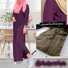 Danna Embroidery Tunic Jumbo (Midnight Purple)- COD Not Available