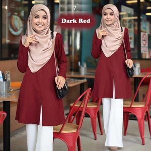 Aziza Blouse  - Clearance - Dark Red - Size M