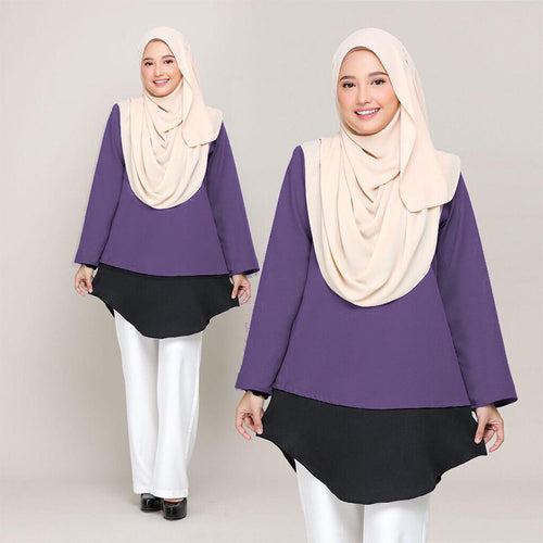 Adiyati Blouse - Clearance - Dark Purple - Size M