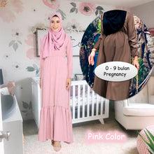 Dabria Maternity Jubah - Clearance - Pink - Size M