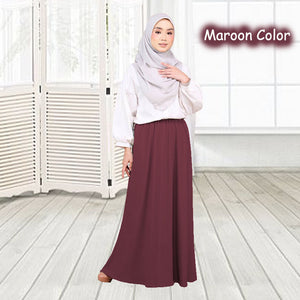 Amal Skirt Labuh - Clearance -Purple - Size M