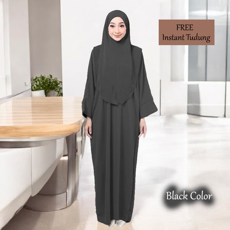 Violet Tunic Jumbo + Free Instant Tudung