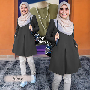 Umihana Cotton Blouse + FREE Tango Tudung (Pls choose color)