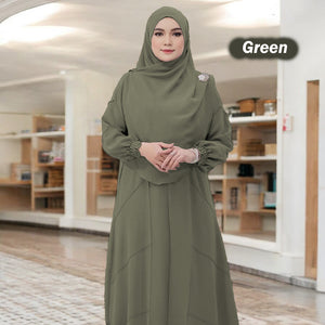 Letter Tunic Jumbo B (Loose Sleeve) - Free Instant Tudung