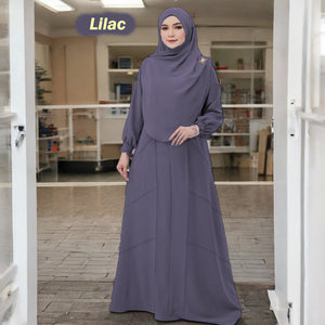 Letter Tunic Jumbo B (Loose Sleeve) - Free Instant Tudung