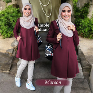 Umihana Cotton Blouse + FREE Tango Tudung (Pls choose color)