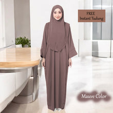 Violet Tunic Jumbo + Free Instant Tudung