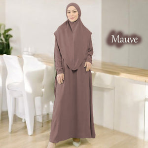 Zinna Abaya + Free Tie Back Instant Khimar