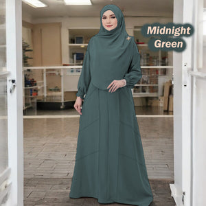 Letter Tunic Jumbo B (Loose Sleeve) - Free Instant Tudung