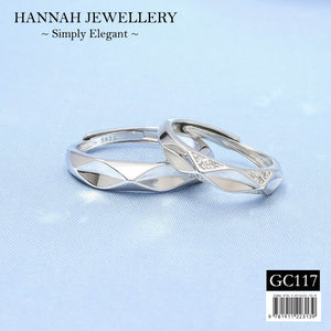 【GC117】Korean Geometric Faceted Couple Ring