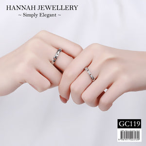 【GC119】Korean Block Chain Couple Ring