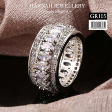 【GR105】Korean Major LINES Diamond Rings (Size 6, 7 & 8)