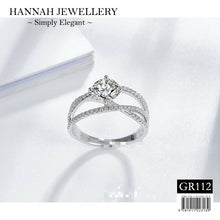 【GR112】Korean Crossover Diamond Ring