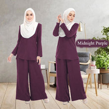 Nasira Set with Loose Pants - Midnight Purple - Size L