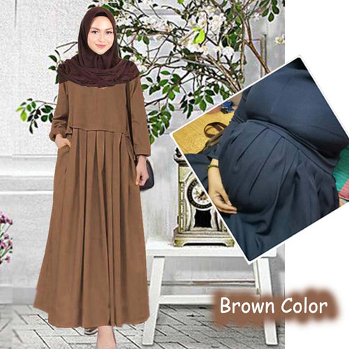 Alia Jubah B Clearance - Brown - Size XL