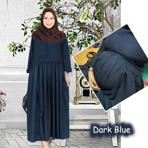 Alia Jubah C Clearance - Dark Blue - Size S