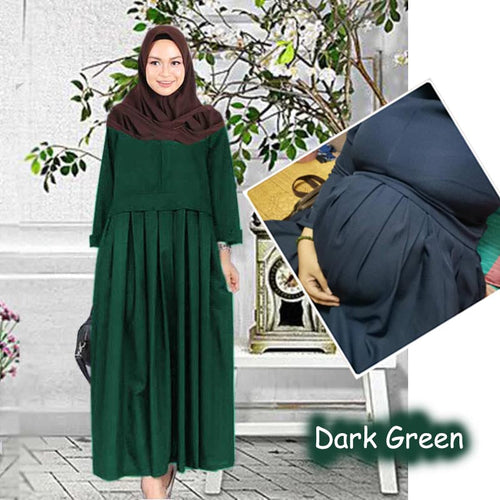 Alia Jubah D - Clearance - Dark Green - Size M